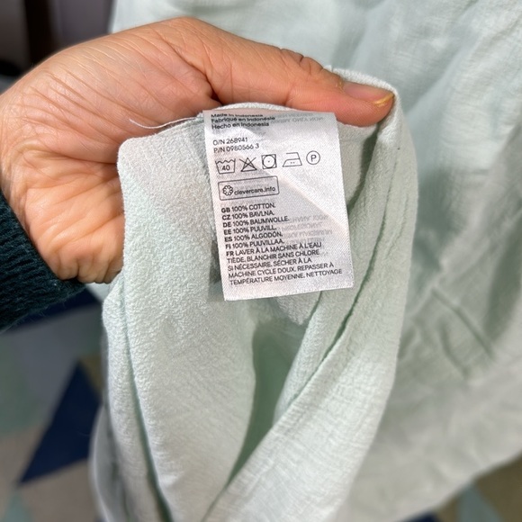 482.H&M V-neck Kaftan Dress Mint Green Size XS - Picture 6 of 6